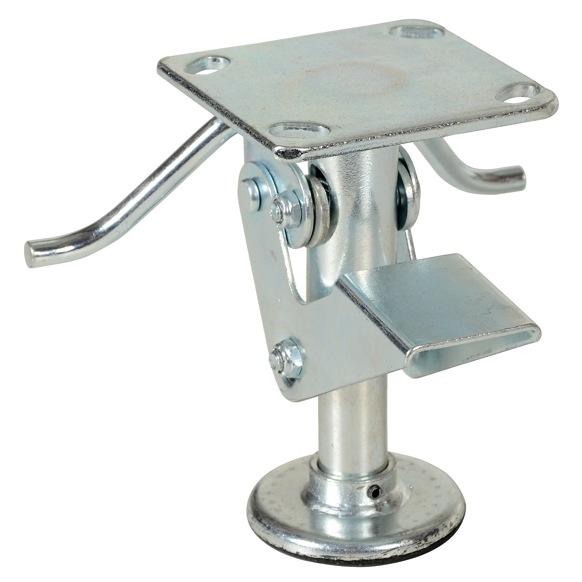 Vestil Economical Floor Lock - 6.75in. to 7.75in. Height, Non-Skid Rubber Foot Pad, Zinc Plated, Model# FL-6